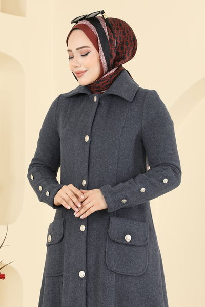 T.R.T. - A Kesim Kaşe Pardesü 1983TRT545-MS Antrasit - 416541