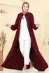 Abaya 0050BG354-MS Burgundy - Thumbnail