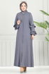 عباءة رمادي 1205DLB1088-MS - Thumbnail