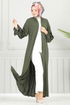 عباءة اخضر عفني 1205DLB1088-MS - Thumbnail