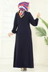 Abaya 1206DLB1088-MS Navy Blue - Thumbnail