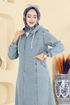 عباءة جينز فاتح 1417ORG1169-MS - Thumbnail