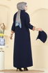 Abaya 158ART1138-MS Navy Blue - Thumbnail