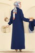 عباءة أزرق غامق 1998TRT545-MS - Thumbnail