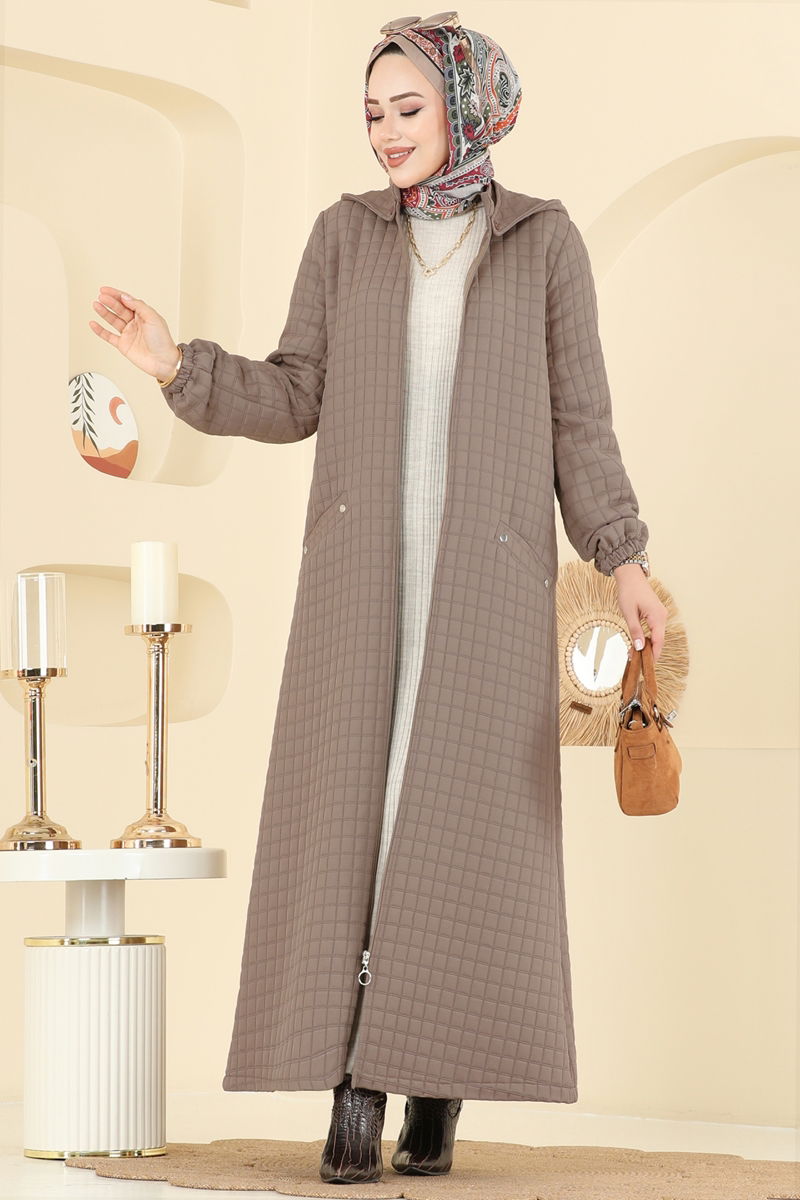 عباءة بيج غامق 1998TRT545-MS