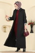 عباءة أسود 199TRT545-MS - Thumbnail