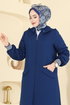 عباءة أزرق غامق 199TRT545-MS - Thumbnail