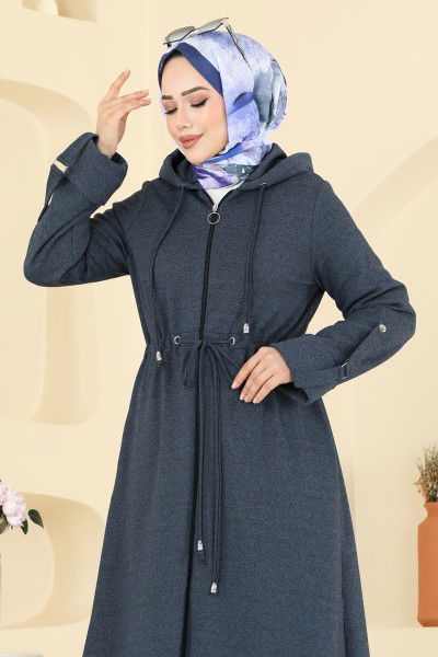 F.O.N. - Abaya 2012FON792-MS Navy Blue