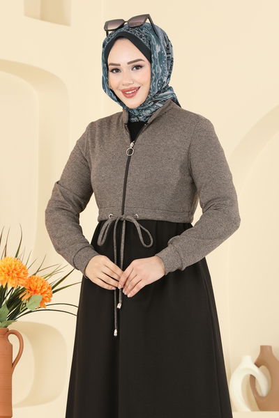 F.O.N. - عباءة بني وأسود 2017FON792-MS - 413871