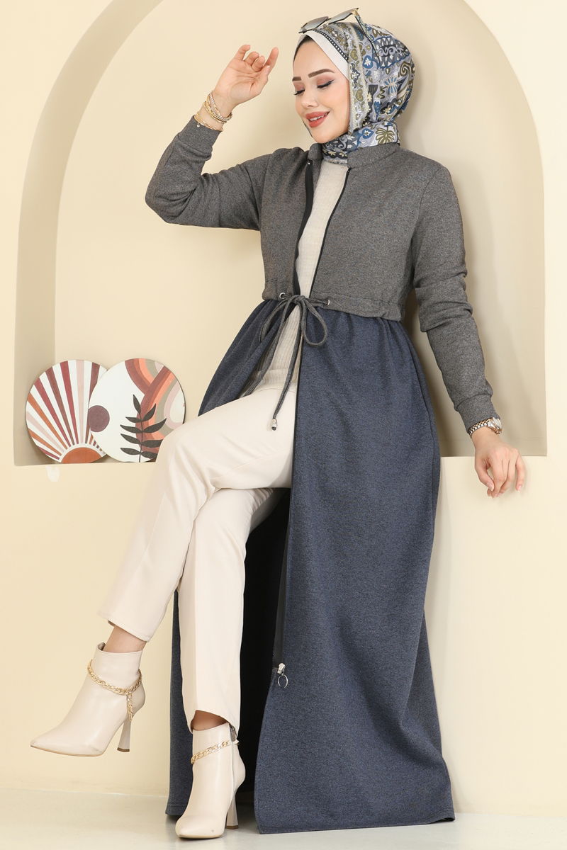 Abaya 2017FON792-MS Navy Blue&Vision