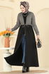 Abaya 2017FON792-MS Vision&Black - Thumbnail