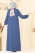 Abaya 2018MEY846-MS Indigo - Thumbnail