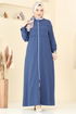 Abaya 2018MEY846-MS Indigo - Thumbnail