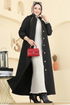 Abaya 2070DFL152-MS Black - Thumbnail