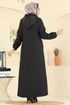 Abaya 2070DFL152-MS Black - Thumbnail