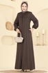 Abaya 2154OZT1013-MS Brown - Thumbnail