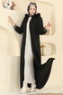 عباءة أسود 2229OZT1013-MS - Thumbnail