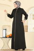 عباءة أسود 2252OZT1013-MS - Thumbnail
