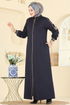 Abaya 2252OZT1013-MS Navy Blue - Thumbnail
