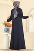 Abaya 2281OZT1013-MS Navy Blue - Thumbnail
