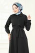 عباءة أسود 23021UKB139-MS - Thumbnail