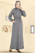 عباءة رمادي 24011UKB139-MS - Thumbnail