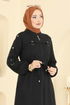 عباءة أسود 24013UKB139-MS - Thumbnail