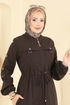 Abaya 24013UKB139-MS Dark Brown - Thumbnail