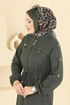عباءة اخضر عفني 24013UKB139-MS - Thumbnail