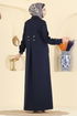 Abaya 24014UKB139-MS Navy Blue - Thumbnail