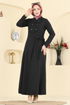 عباءة أسود 24025UKB139-MS - Thumbnail