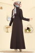 Abaya 24025UKB139-MS Brown - Thumbnail