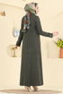 عباءة اخضر عفني 24025UKB139-MS - Thumbnail