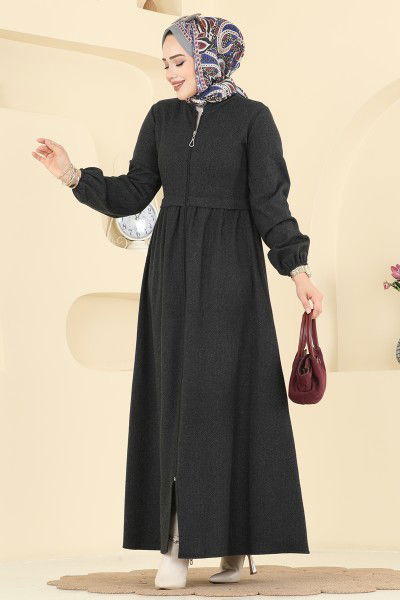 U.K.B.K. - عباءة رمادي غامق 24083UKBK1160-MS