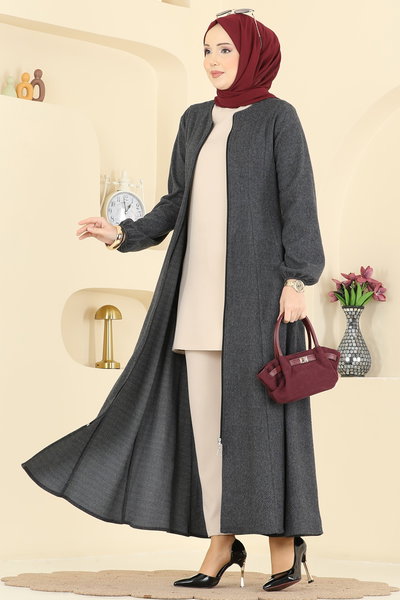 U.K.B.K. - Abaya 24091UKBK1161-MS Anthracite - 428767