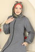 Abaya 24091UKBK1161-MS Gray - Thumbnail