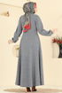 Abaya 24091UKBK1161-MS Gray - Thumbnail