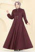 Abaya 2483SL432-MS Burgundy - Thumbnail