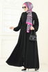 عباءة أسود 2638SL432-MS - Thumbnail