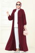 Abaya 2638SL432-MS Burgundy - Thumbnail