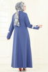 عباءة ازرق 2641SL432-MS - Thumbnail