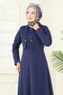 Abaya 2698SL432-MS Navy Blue - Thumbnail