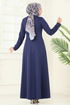 Abaya 2698SL432-MS Navy Blue - Thumbnail