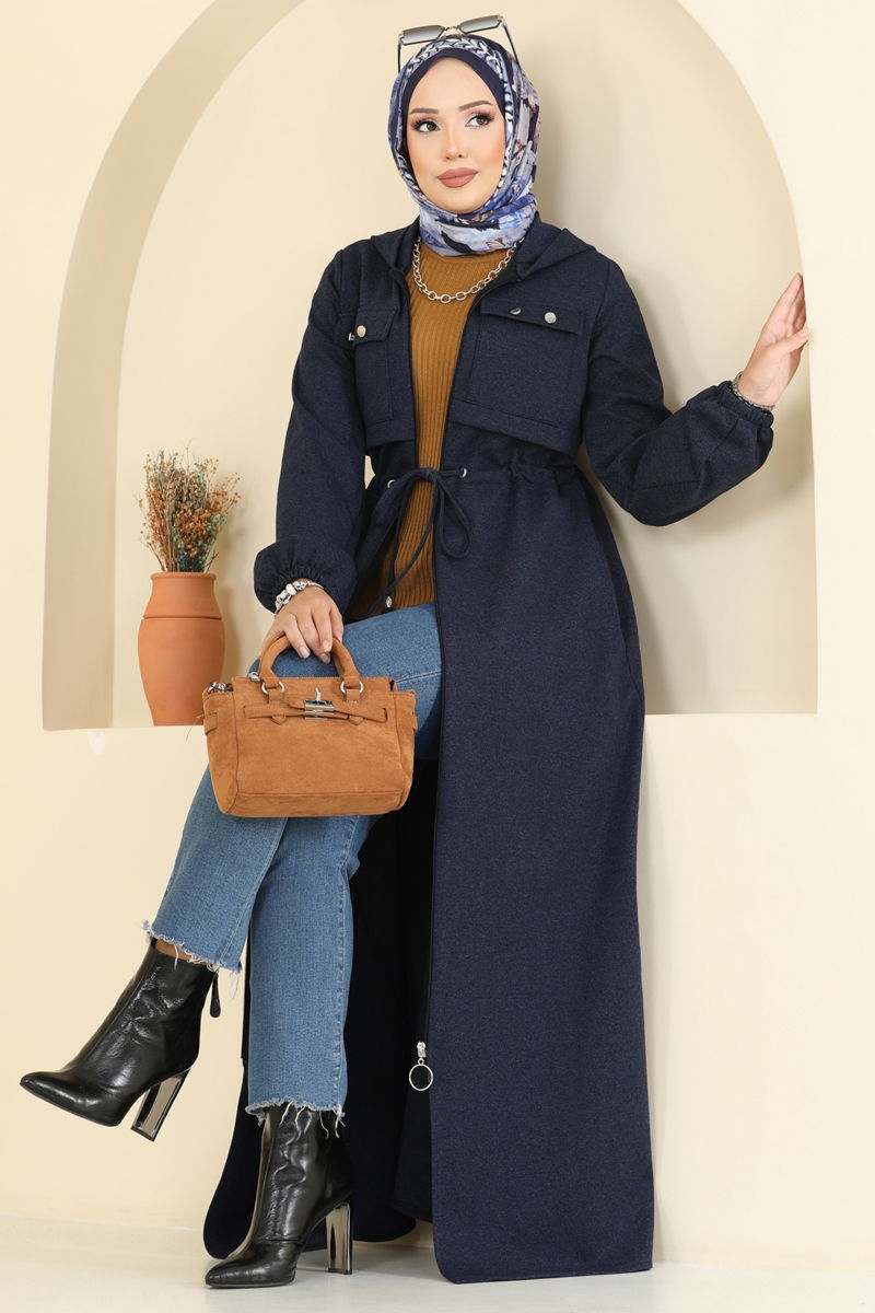 عباءة كحلي 2738SL432-MS