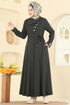 عباءة اخضر عفني 2756SL432-MS - Thumbnail