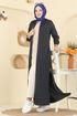 عباءة رمادي غامق 2762SL432-MS - Thumbnail