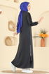 عباءة رمادي غامق 2762SL432-MS - Thumbnail