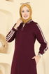 Abaya 2762SL432-MS Burgundy - Thumbnail