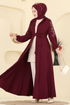 Abaya 2768SL432-MS Burgundy - Thumbnail