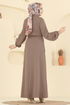 عباءة بيج غامق 2783SL432-MS - Thumbnail